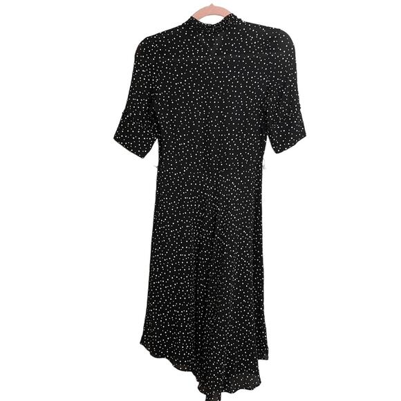 Vivienne Tam Black and White Polka Dot Silk Midi Dress - Picture 2 of 9